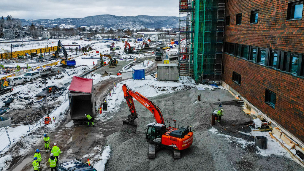 Nye Drammen Sykehus Får Sikrere Grunn Med 50.000m³ Glasopor